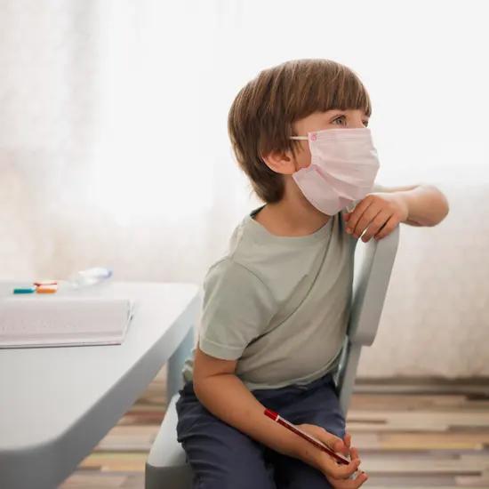 Kid during COVID-19 pandemic